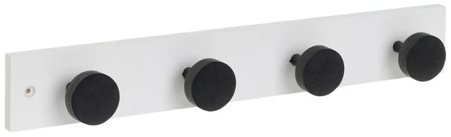 Fekete-fehér borovi fenyő fali fogas 40 cm Anillos – Casa Selección