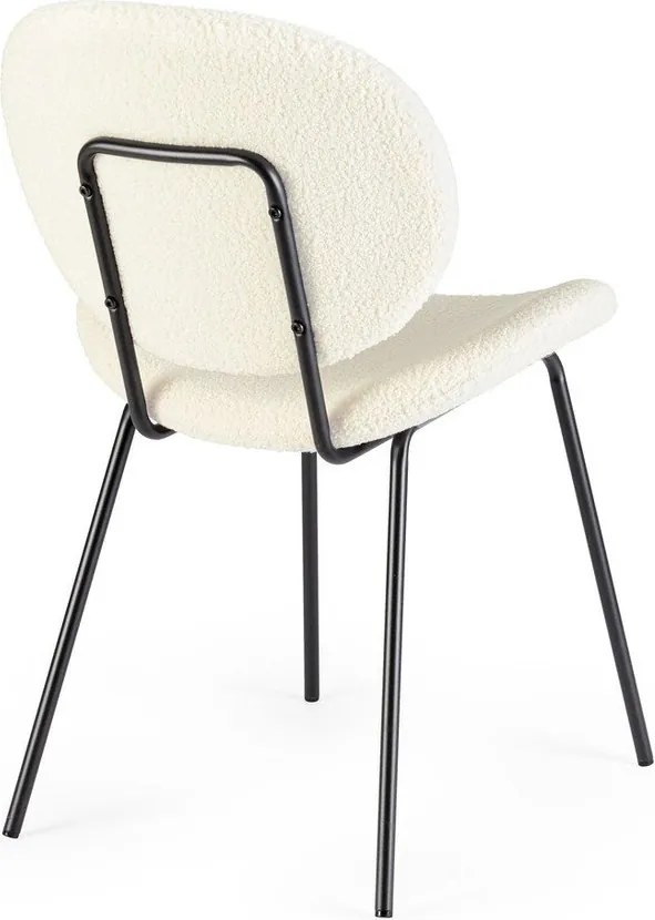 Fehér kárpitozott étkezőszék Maddie – Yes Everyday