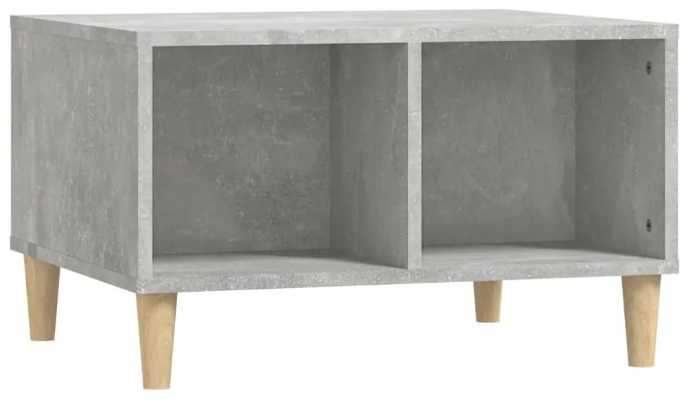 betonszürke szerelt fa dohányzóasztal 60 x 50 x 36,5 cm