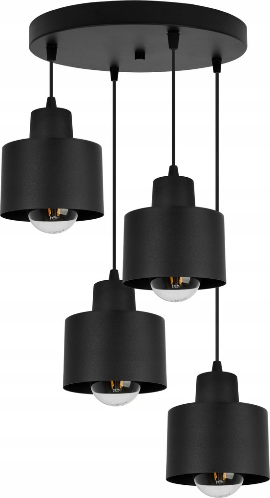 Mennyezeti Függőlámpa Fekete Plafon Elegáns Loft Lámpabúra Az Asztal Felett Sziget