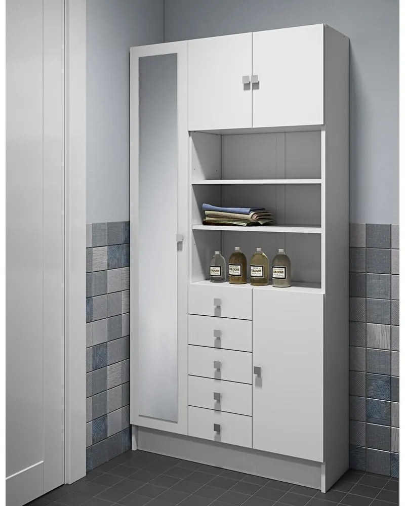 Fehér fürdőszoba szekrény 90x182 cm Combi – TemaHome