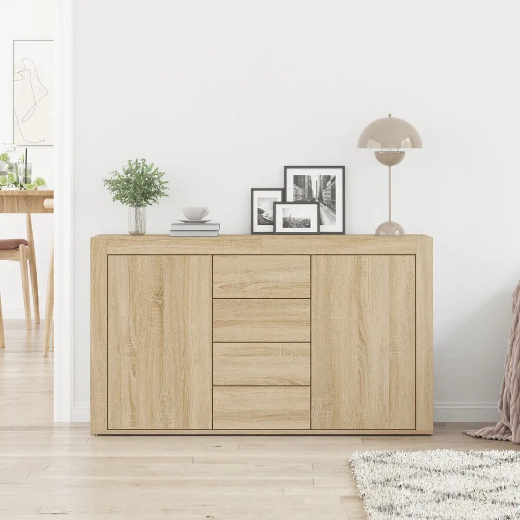 Tálaló Sonoma tölgy Szerelt fa 120 x 36 x 69 cm Tárolás