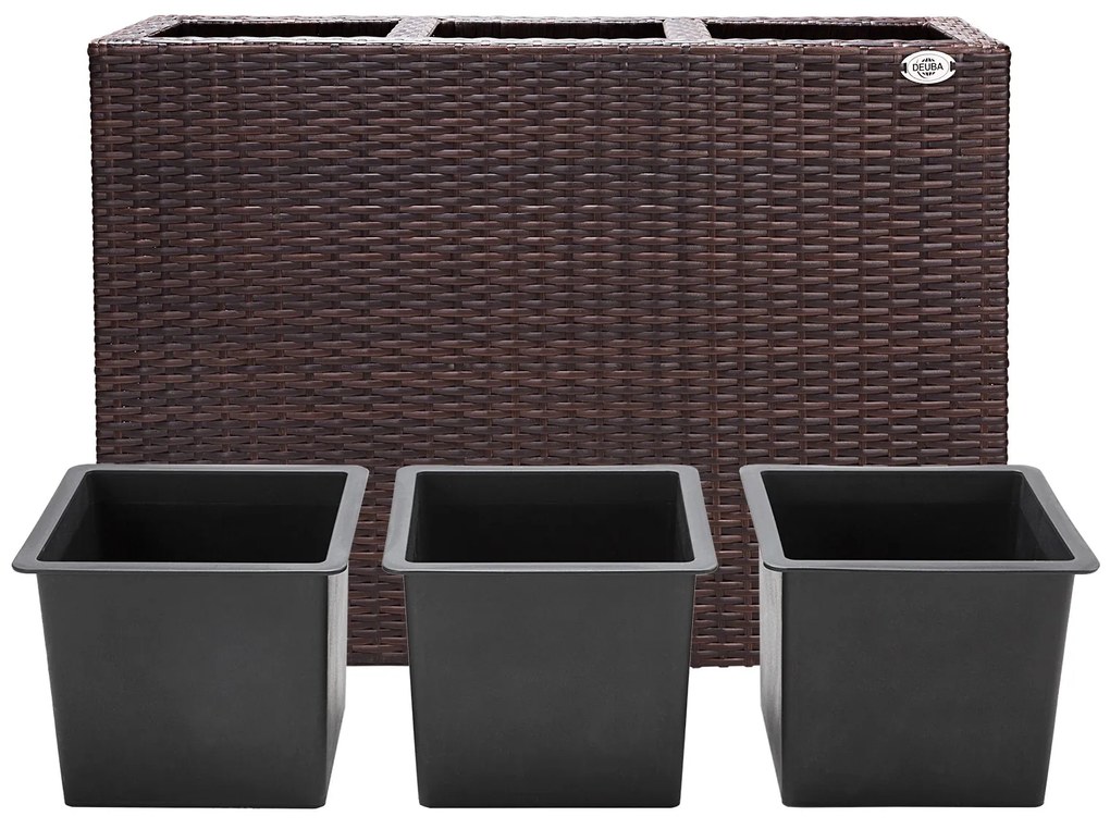 Casaria® Virágtartó 83x30,5x60 cm - barna