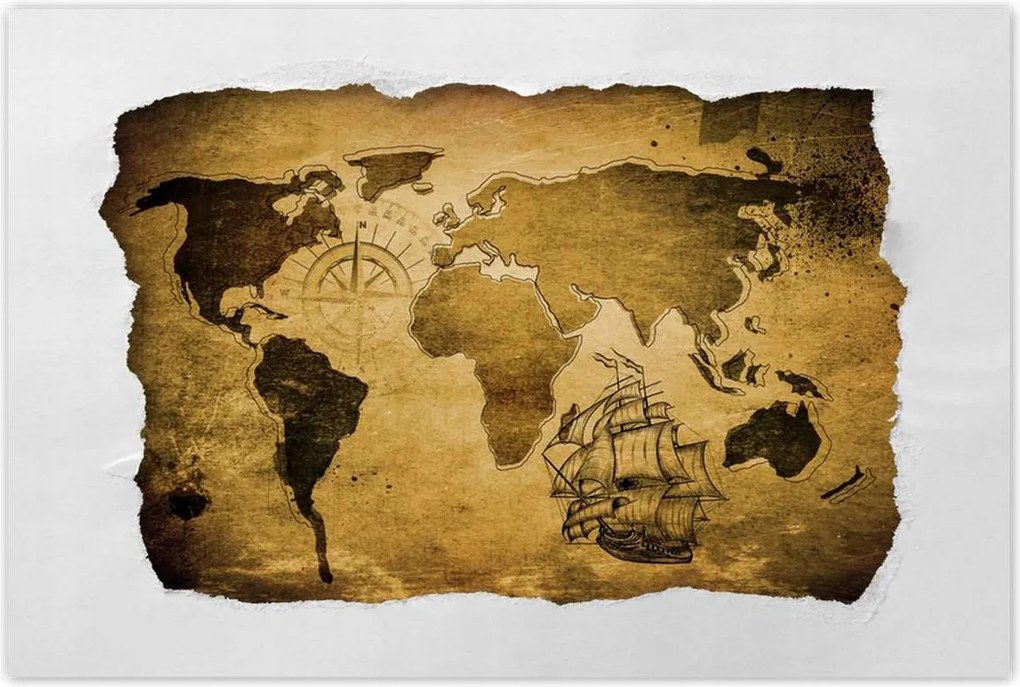 Poszterek 120x80 Régi vintage térkép