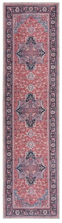 Borvörös mosható futószőnyeg újrahasznosított szálkeverékből 60x230 cm Windsor – Flair Rugs
