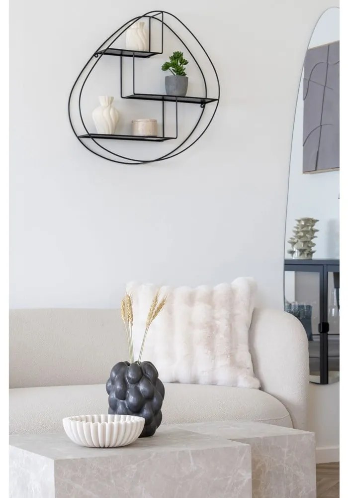 Fekete többszintes fém fali polc 60 cm Wrexham – House Nordic