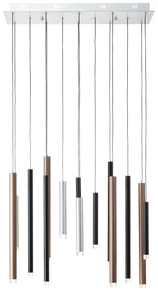Brilliant -LED fényerőszabályozható kábellel függesztett CEMBALO csillár LED/60W/230V króm/fekete/barna