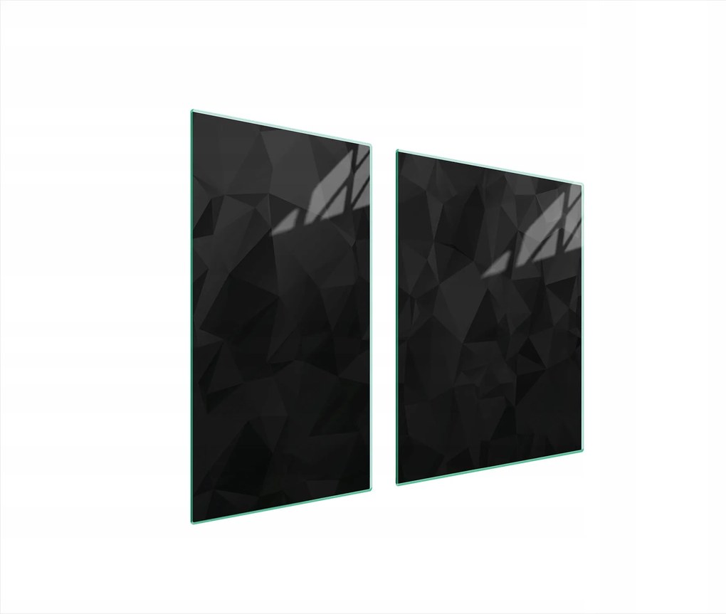 Üveg Tűzhelyvédő Főzőlap 90x52 Fekete Edzett Üveg