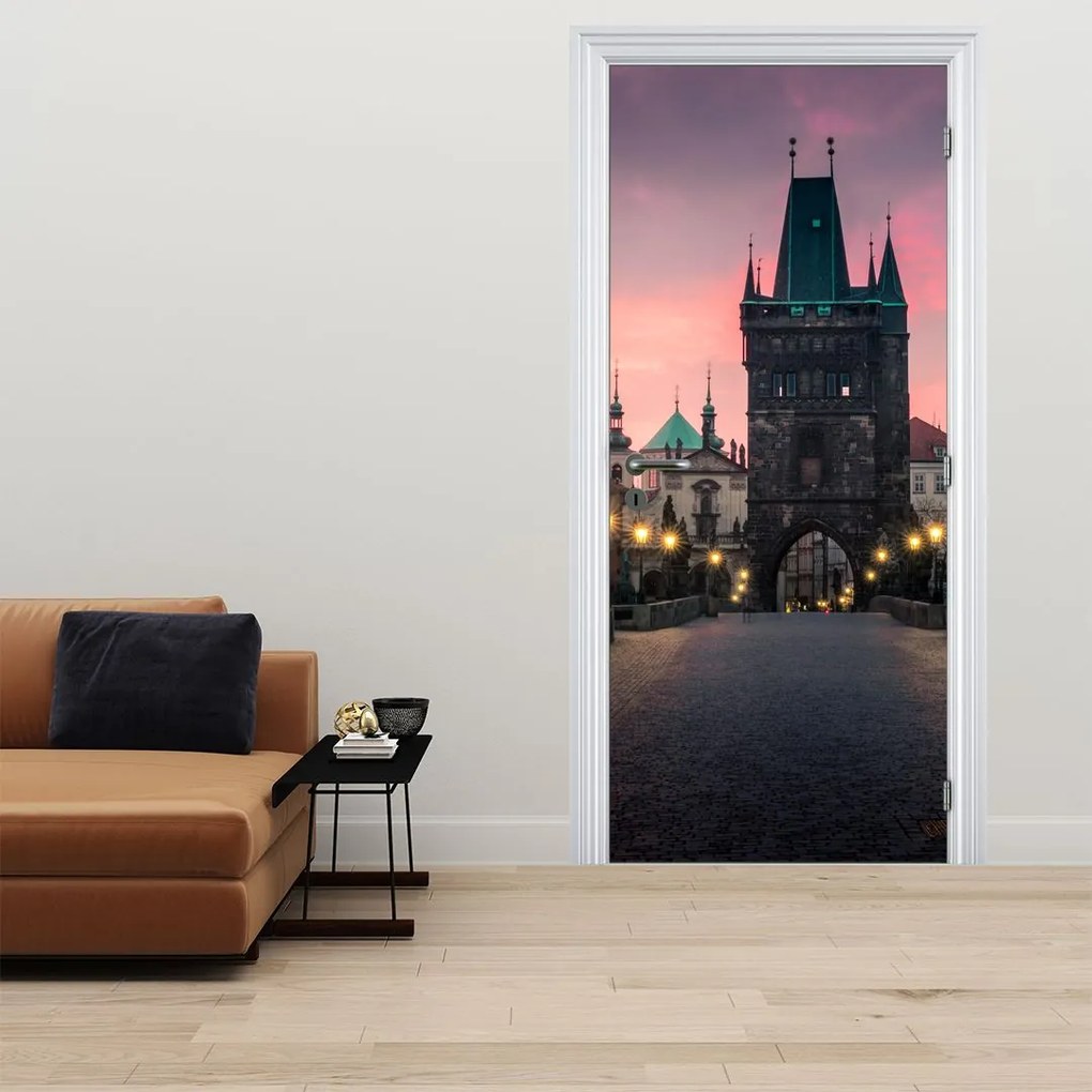 Fotótapéta ajtóra - A Károly hídon (95x205cm)