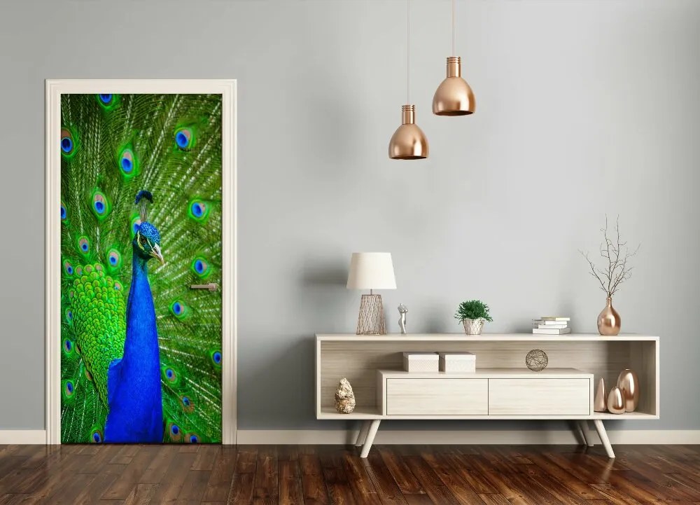 Ajtó tapéta Páva 75x205 cm