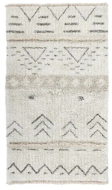 Krémszínű mosható kézi szövésű gyapjú szőnyeg 80x140 cm Lakota Day – Lorena Canals