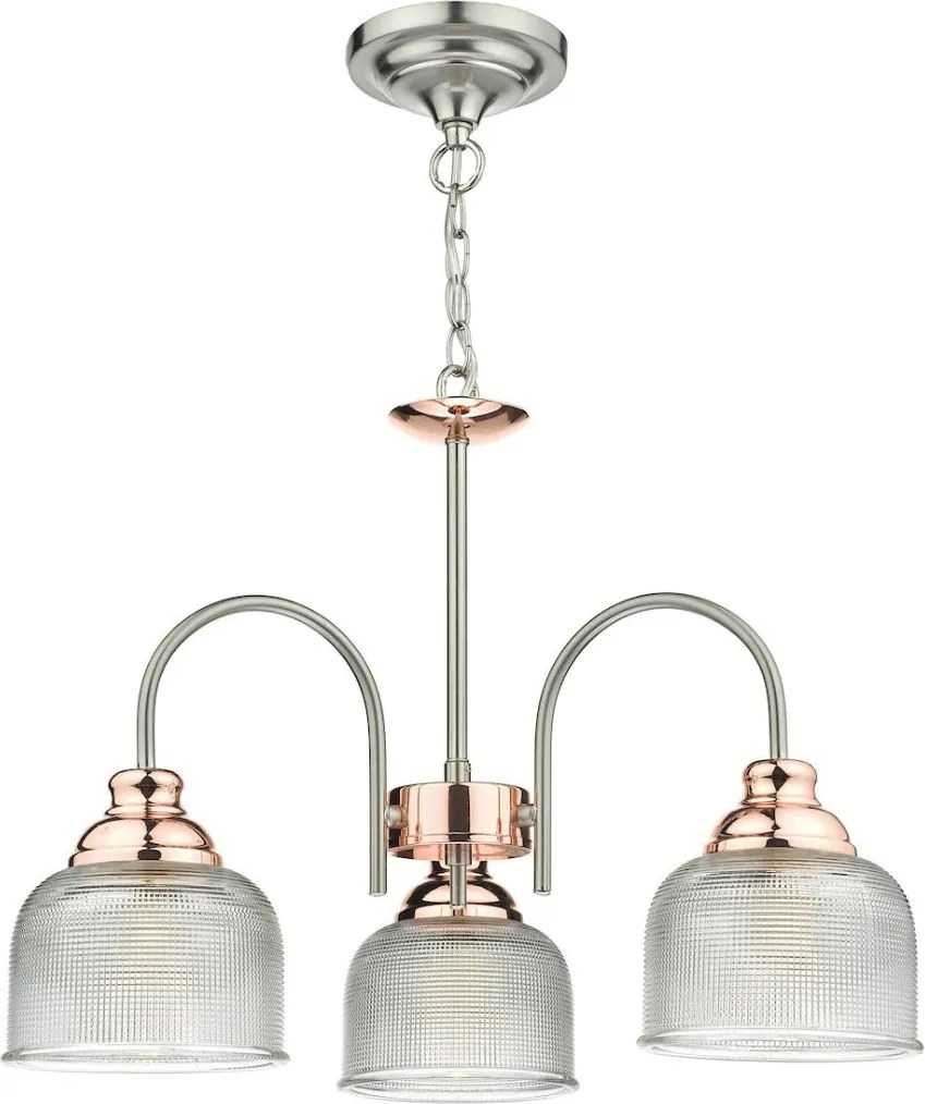 DAR LIGHTING WHA0346 WHARFDALE Modern Csillár Réz, Szatén Króm E14 IP20