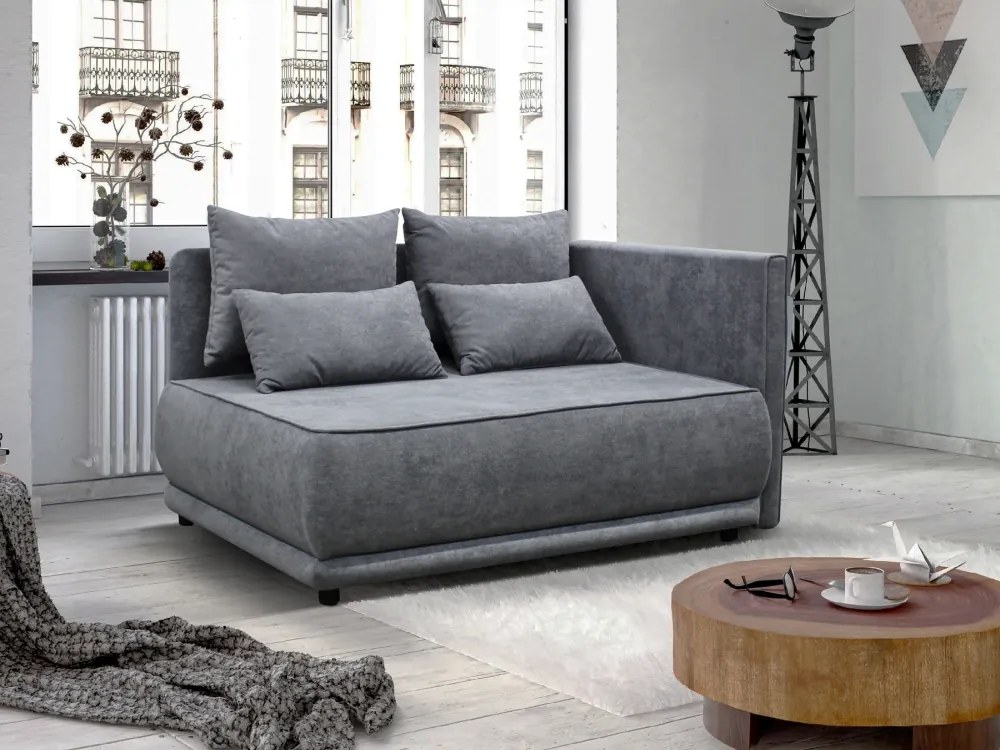 Kihúzható kanapé, szürke, jobbos, LIAMI