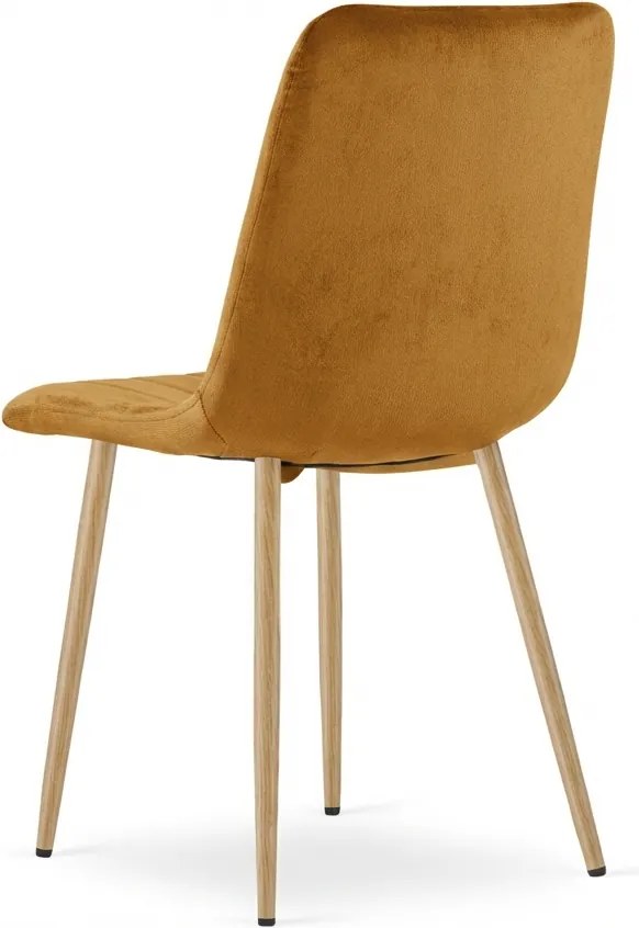 Mustársárga bársonyszék LAVA