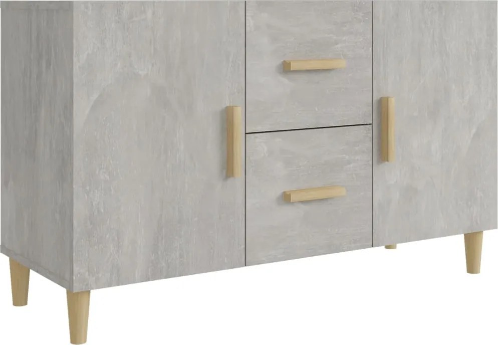 vidaXL betonszürke szerelt fa tálalószekrény 100 x 36 x 60 cm