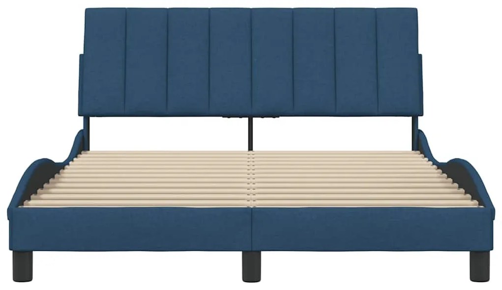 kék szövet ágykeret matrac nélkül Hanko 140 x 190 cm