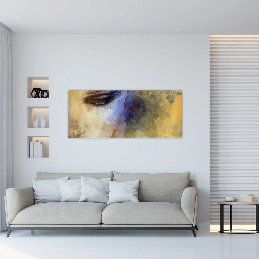 Kép - női portré, rajz (120x50 cm)