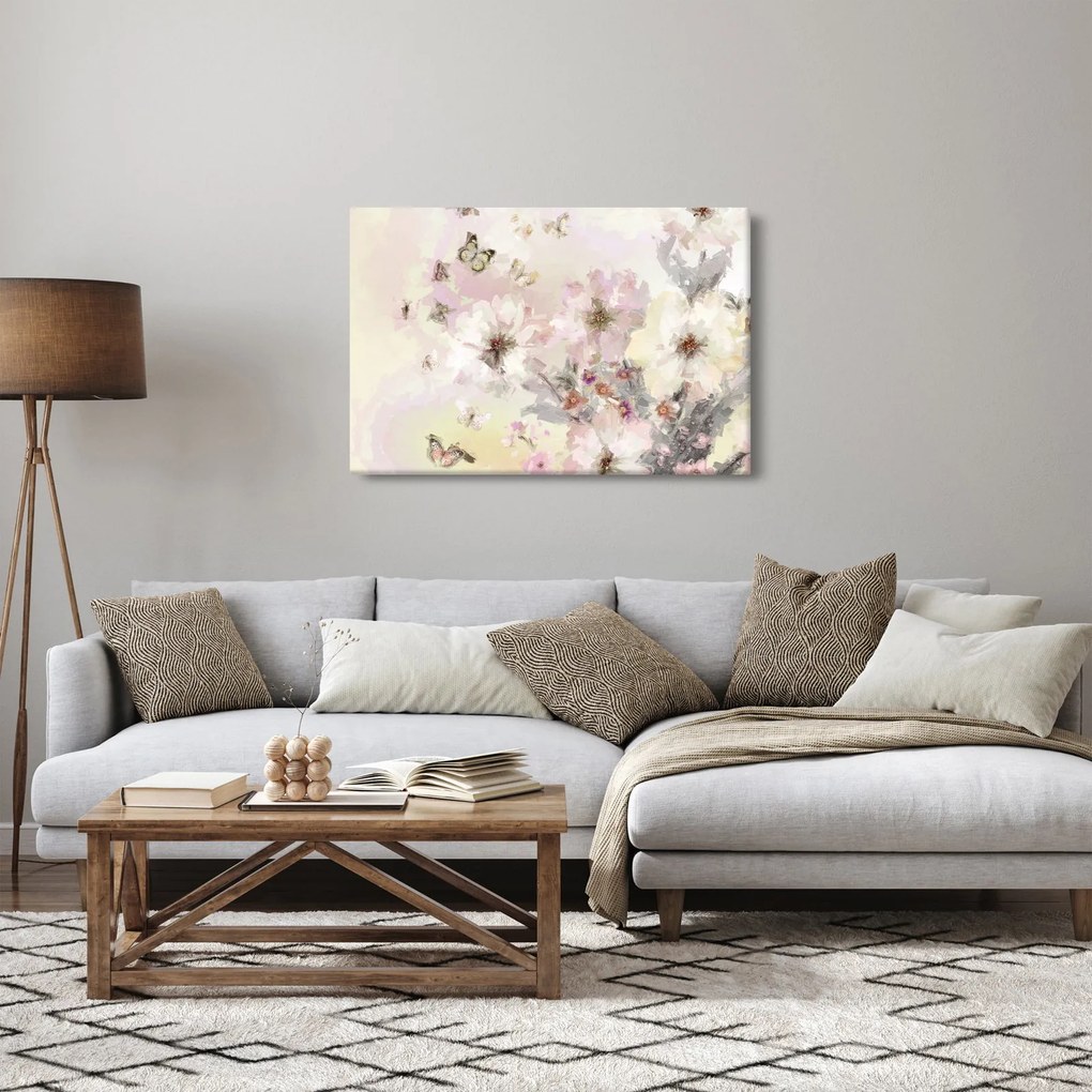 Kép - Virágok, festmény (90x60 cm)