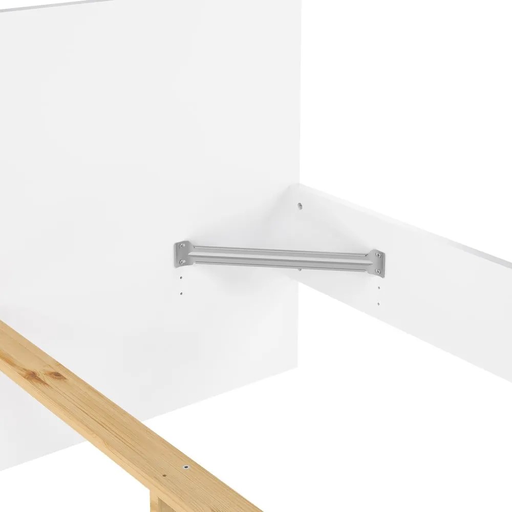 Fehér franciaágy 140x190 cm Naia – Tvilum
