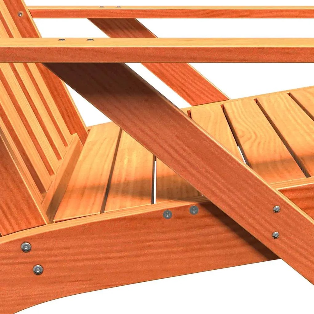 Kerti adirondack szék viaszbarna 75x77x77 cm tömör fa fenyőfa