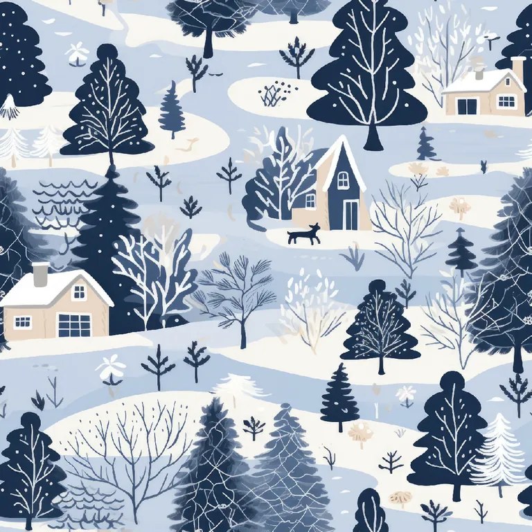 Flanel ágynemű SNOWY VALLEY kék Ágyneműhuzat mérete: 2 db 70 x 90 cm | 200 x 220 cm