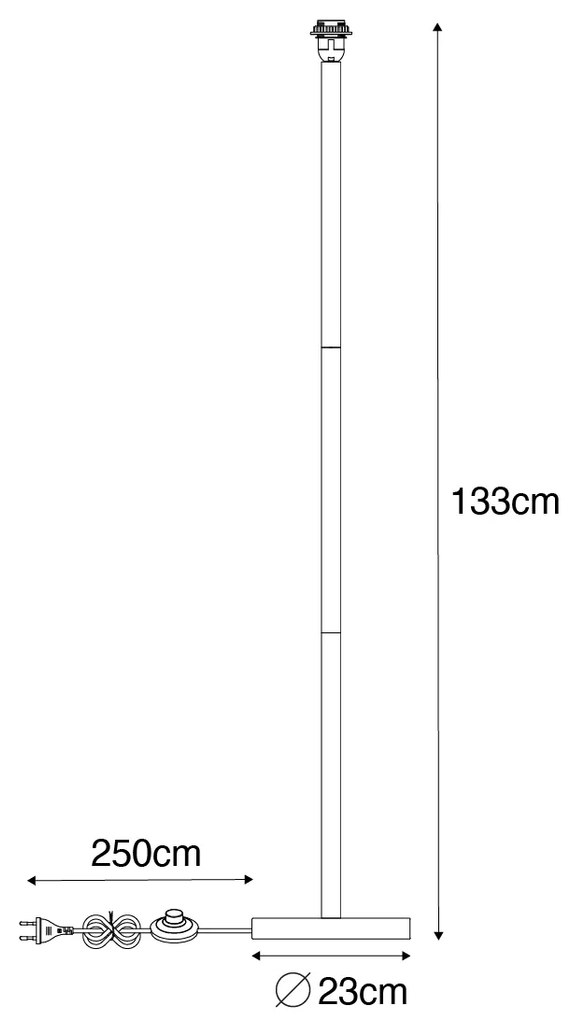 Rusztikus állólámpa fa, búra nélkül - Mels