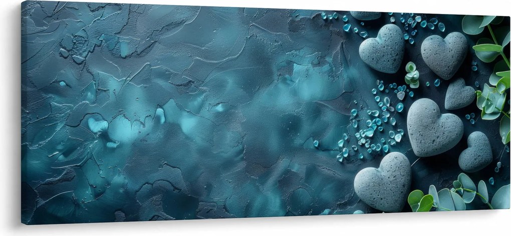 Kép - Szív alakú kövek (120x50 cm)