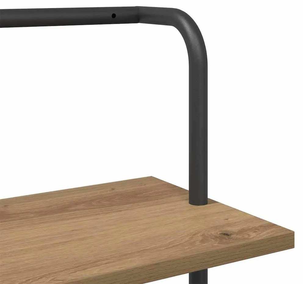 Könyvespolc kézműves tölgy 60 x 24 x 203 cm Faanyag