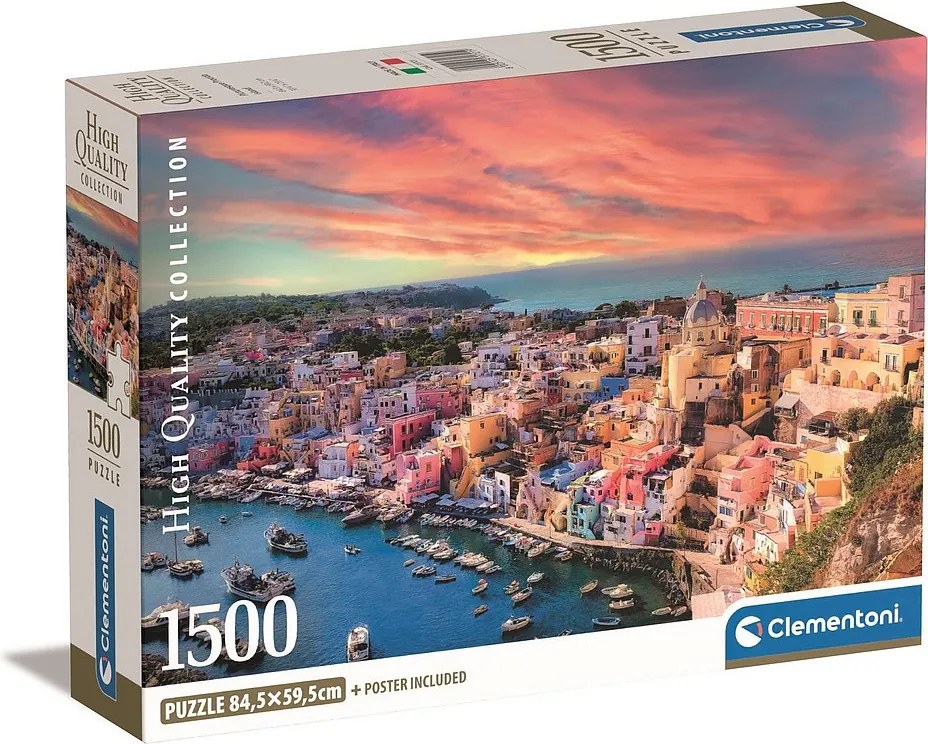 Olaszország Procida Island 1500 db-os Compact puzzle Clementoni