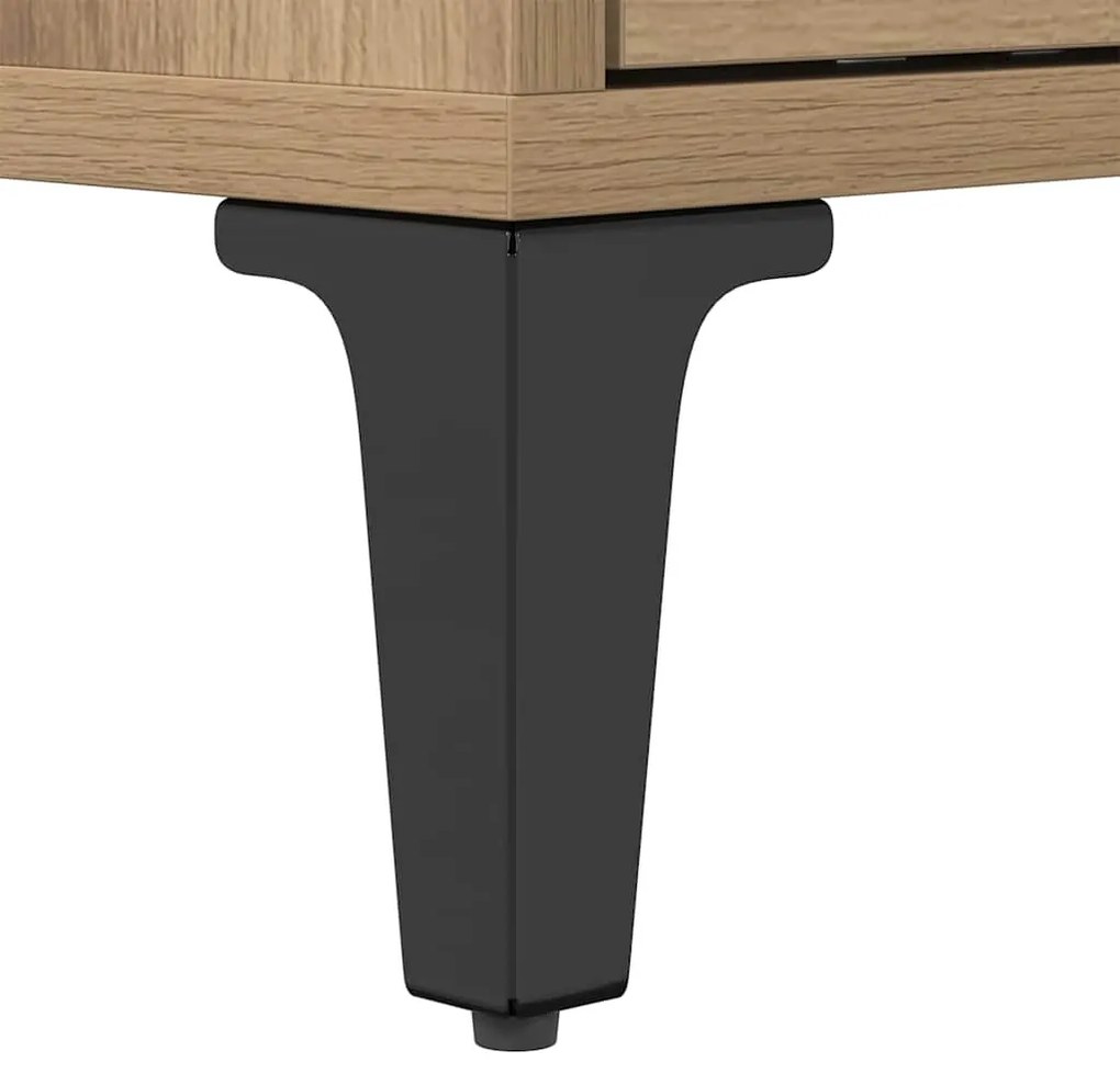 TV szekrény kézműves tölgy 150 x 30 x 44,5 cm Műszaki fa és vas