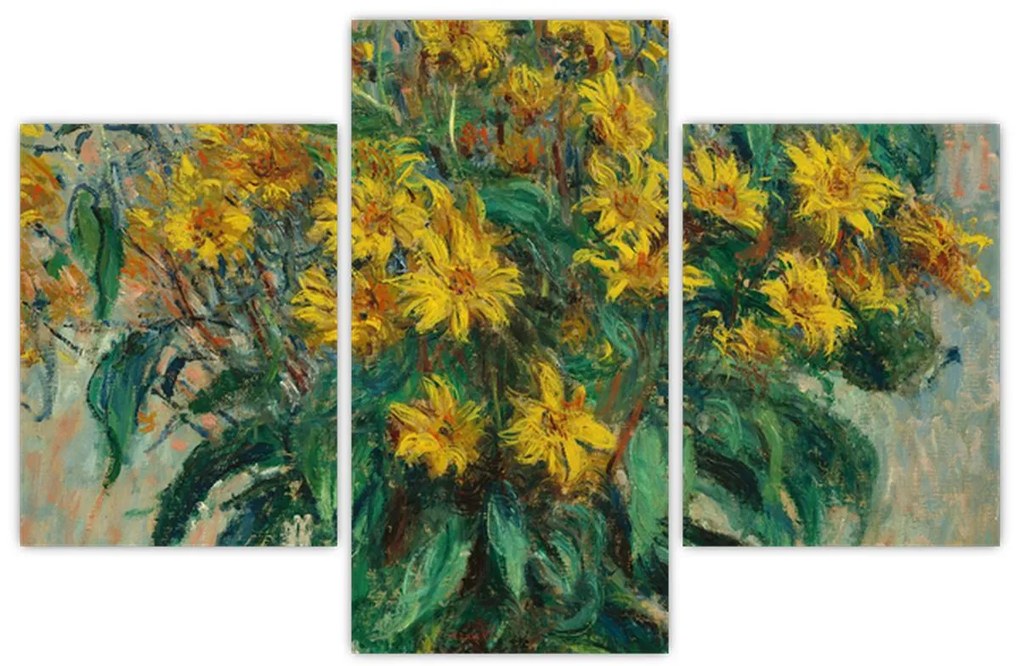 Kép - Claude Monet, Jerusalem Artichoke Flowers, reprodukciók (90x60 cm)