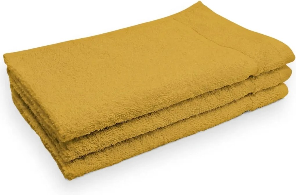 CLASSIC COLOR kis törölköző mustár színű 30x50 cm, 100% pamut