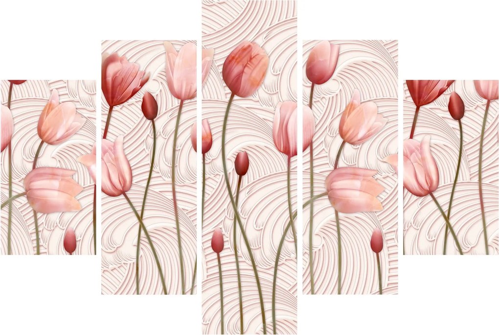 Kép - rózsaszín tulipán (150x105 cm)