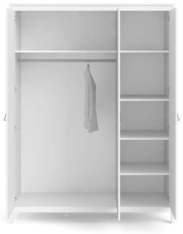 Fehér ruhásszekrény 150x199 cm Madrid – Tvilum