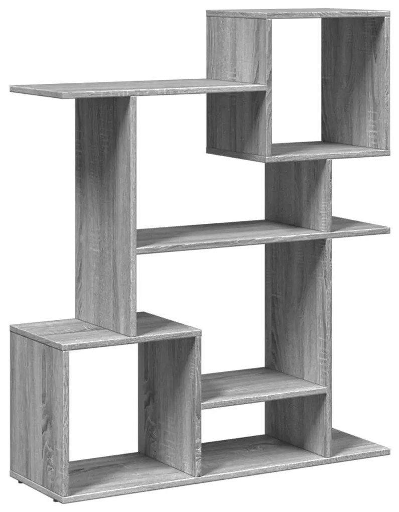 szürke sonoma szerelt fa elválasztó könyvespolc 92x29x112 cm