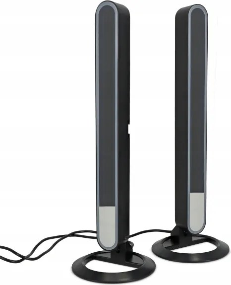 SZETT 2x LED RGBIC dimmelhető asztali lámpa LED/5W/5V fekete + távirányító