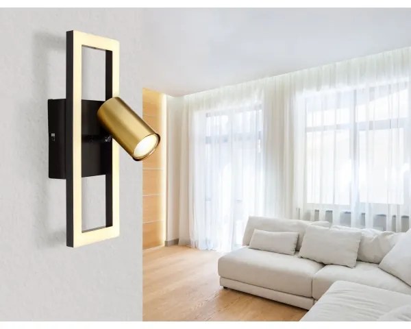 Globo 57032-1- LED Fali spotlámpa MARRIE 1xGU10/5W/230V + LED/12W/230V