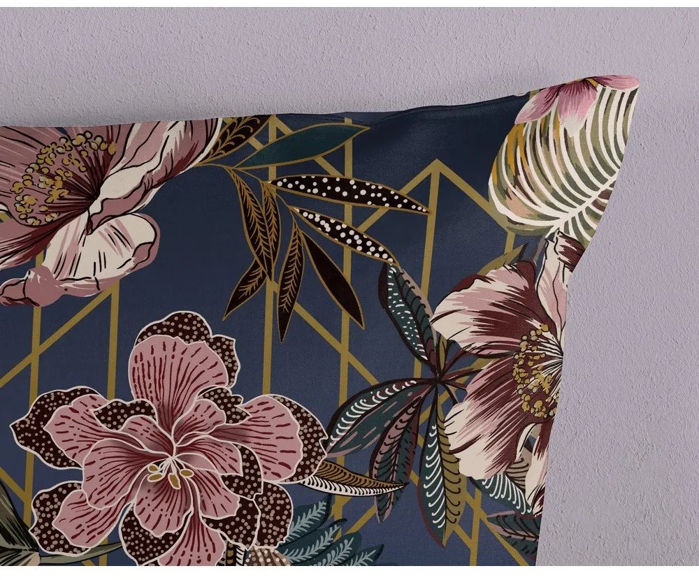 Sötétkék kétszemélyes-hosszabbított mikroszálas ágyneműhuzat 200x220 cm Jos – Good Morning