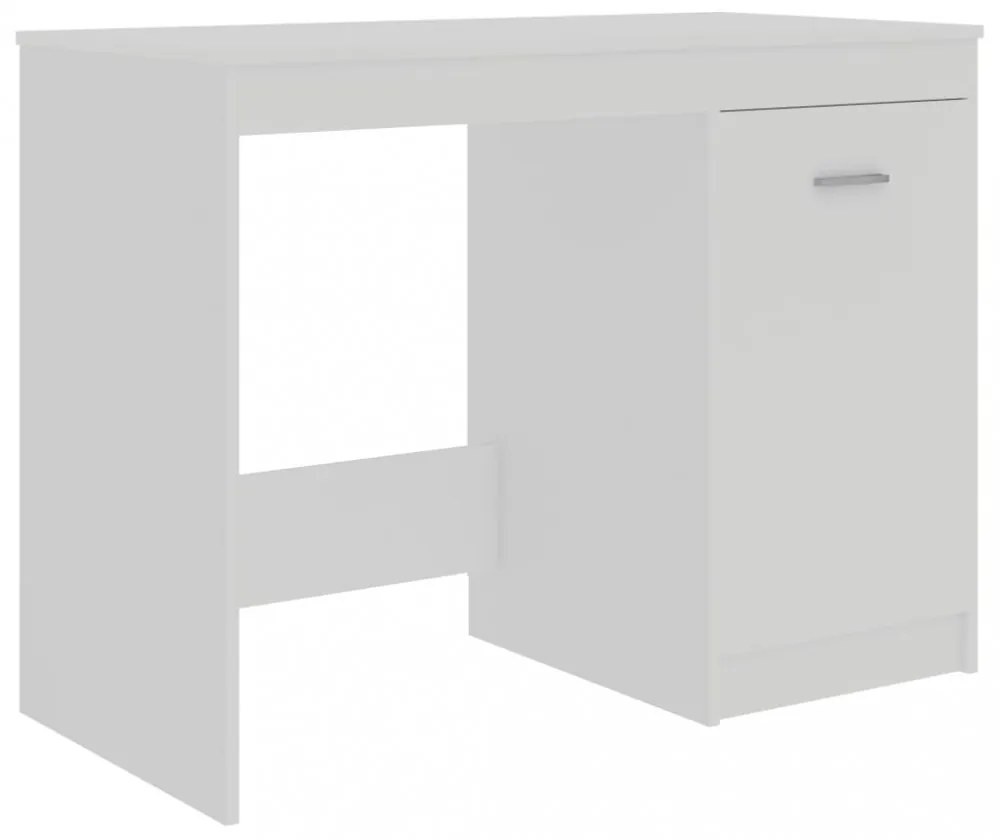 fehér szerelt fa íróasztal 100 x 50 x 76 cm