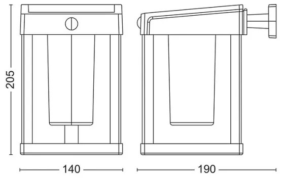 Philips - LED Napelemes érzékelős fali lámpa CAMILL LED/1,4W/3,7V IP44