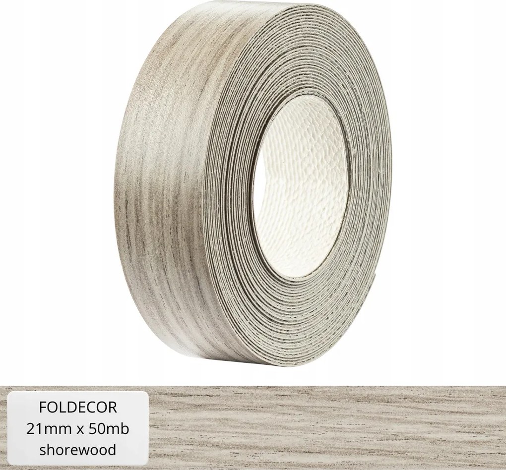 Bútorszegély ragasztóval melamin furnér shorewood 21 mm 50 mb