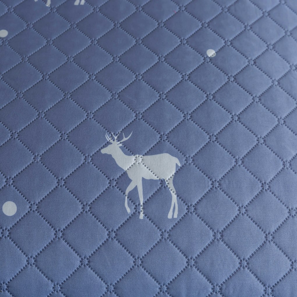 DEER AND TREE szürkéskék ágytakaró Méret: 220 x 240 cm