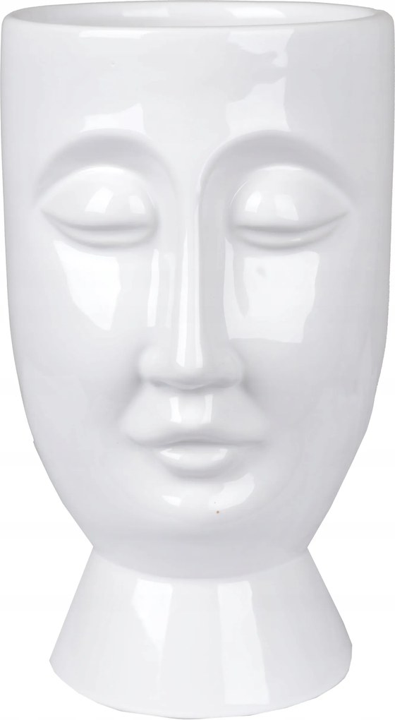 Váza kerámia fedél fehér Arc H28 DEcodomi