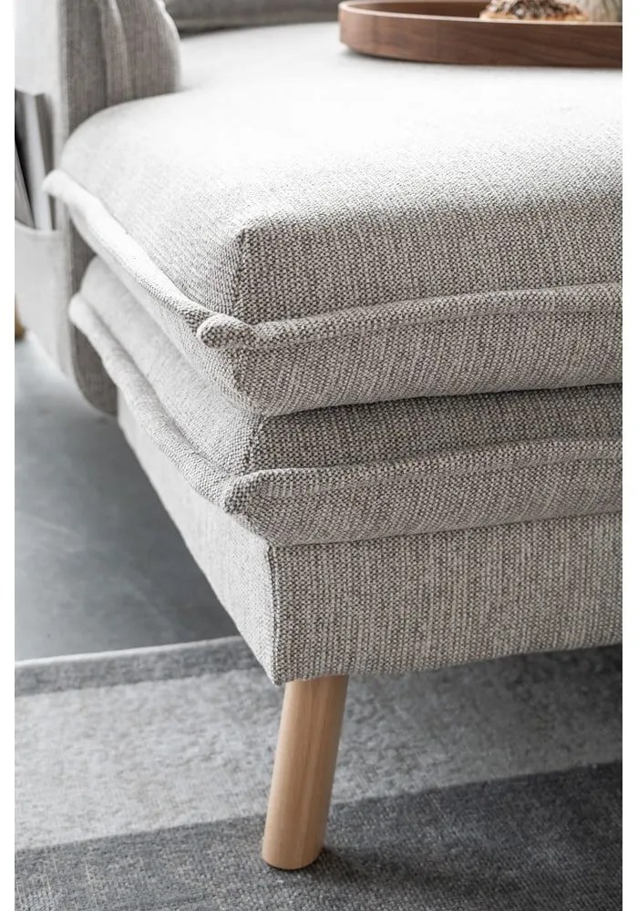 Bézs kinyitható sarokkanapé (jobb oldali-U alakú) Charming Charlie – Miuform