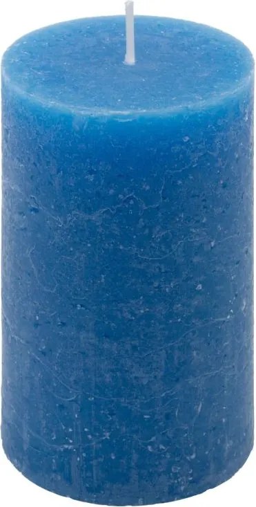 Rusztikus gyertya készlet 11,5 cm Ø 6,8 cm 12 db kék