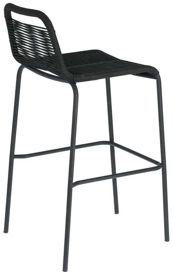Glenville fekete acélszerkezetű bárszék, magasság 74 cm - Kave Home