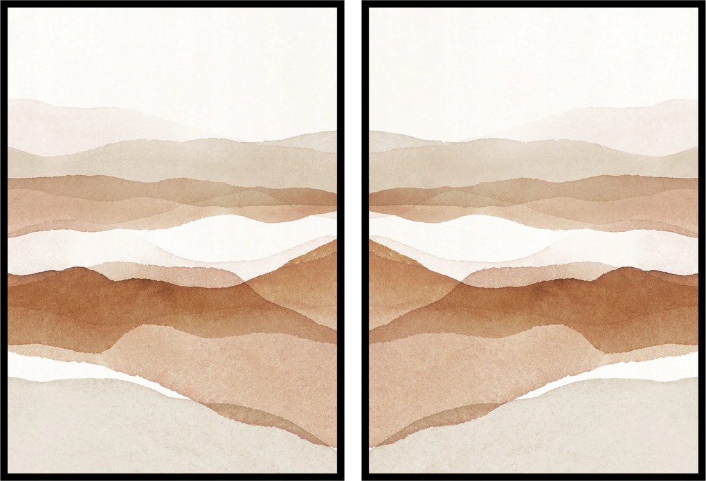 Boho grafika minták két fali poszter hálószoba nappaliba 2db 60x90cm