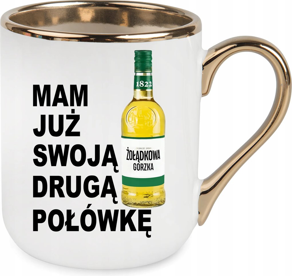 Bögre Elegáns Arany Már Megvan A Másik Felem Születésnapi Ajándék+csomagolás