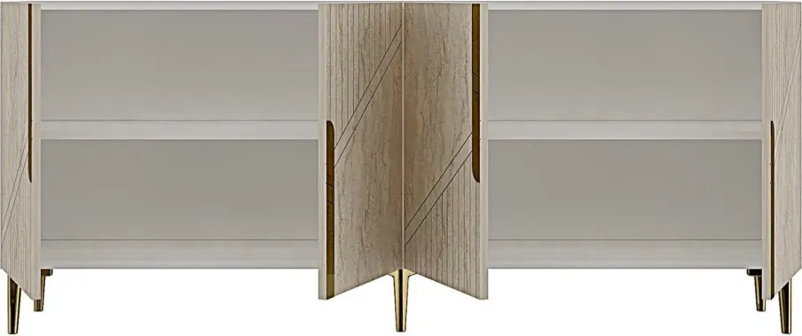 Evva 150 - White, Travertine, Gold