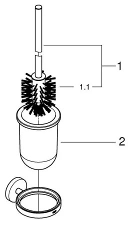 GROHE 41185000 - WC-tisztítókészlet, fényes króm